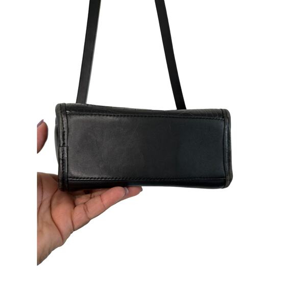 Brighton Vintage Black Croc Embossed Leather Basic Crossbody Purse Basic - Picture 9 of 14